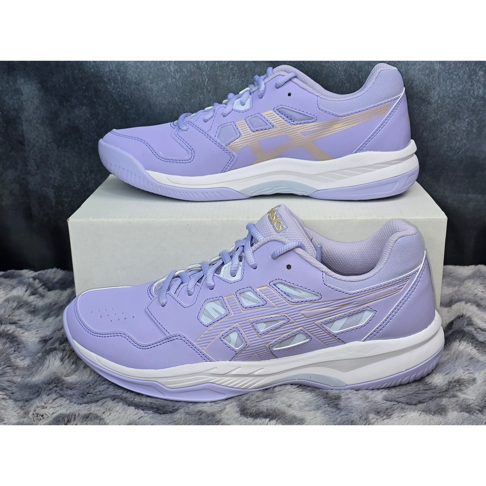NWOT ASICS Gel-Renma Pickleball Tennis Shoes Purple Gold Women 9.5 1072A073